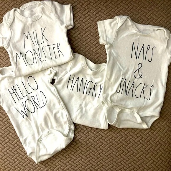 Rae Dunn One Pieces Set Of Rae Dunn Onesies Poshmark